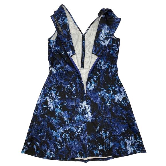 Andrew Marc New York Blue Violet Dress 12P 12 Petite New Sleeveless Fit & Flare - Picture 6 of 11